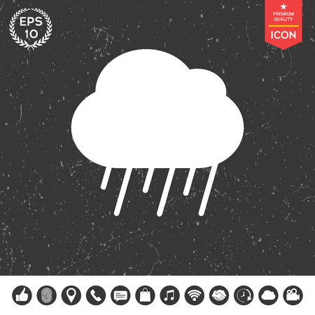Cloud rain iconのイラスト素材