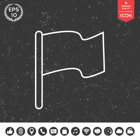 Flag linear iconのイラスト素材