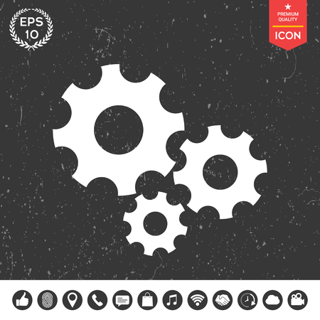 Gears wheel - Settings iconのイラスト素材