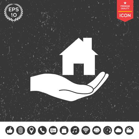 Hand holding homeのイラスト素材