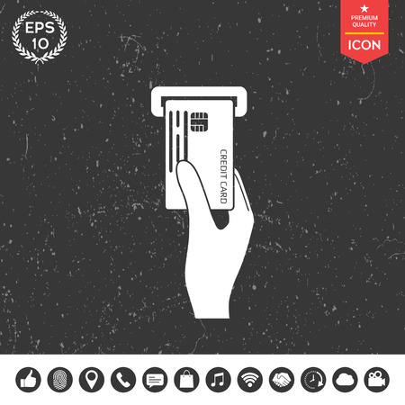 Inserting credit card iconのイラスト素材