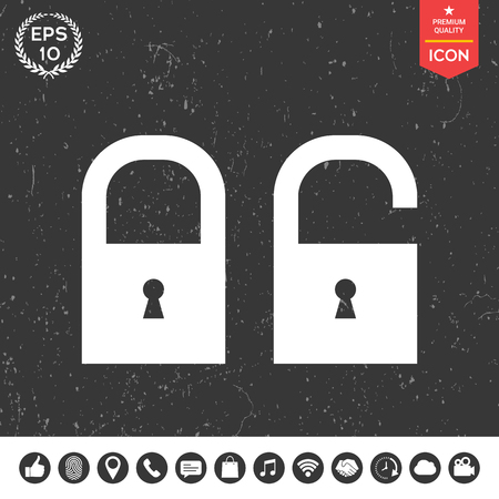 Lock, unlock - set  iconのイラスト素材