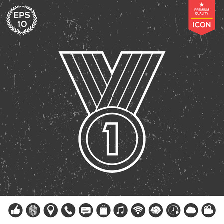 Medal line Iconのイラスト素材