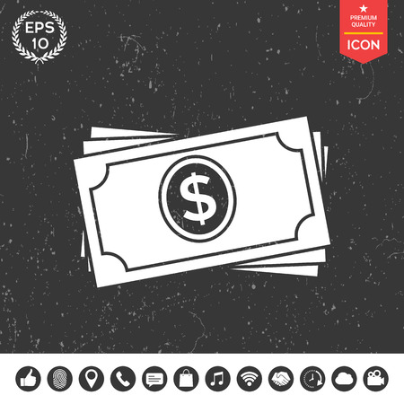 Money banknotes stack iconのイラスト素材