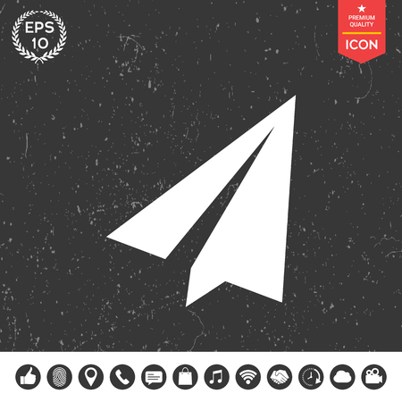 Paper airplane iconのイラスト素材