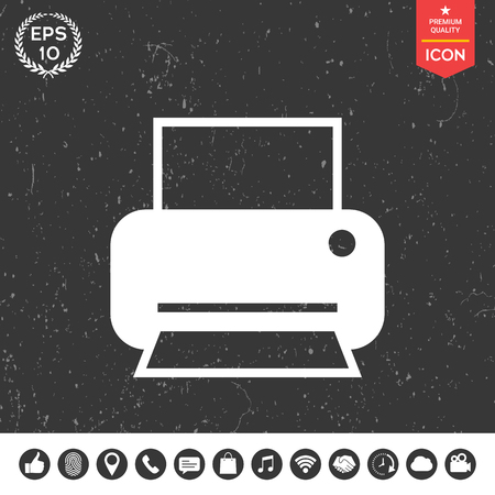 Print icon for webのイラスト素材