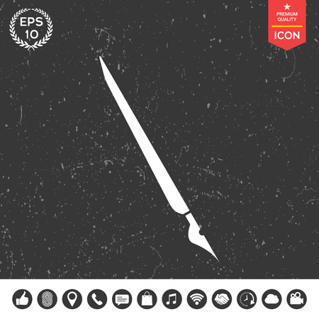 Quill pen, fountain pen iconのイラスト素材