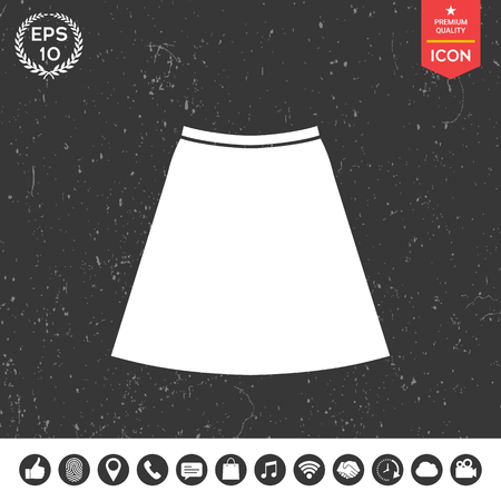 Skirt icon, the silhouette. Menu item in the web designのイラスト素材