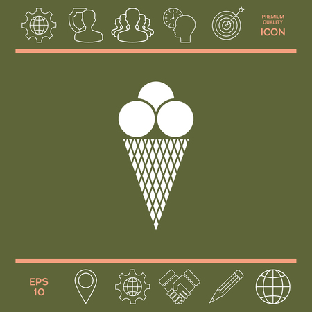 Ice cream iconのイラスト素材