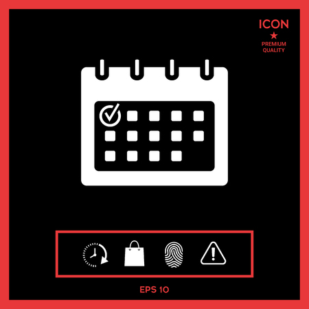 Calendar with Check mark-  iconのイラスト素材