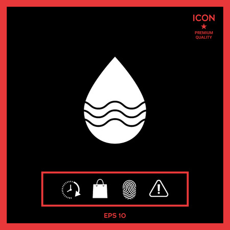 Drop icon with wavesのイラスト素材