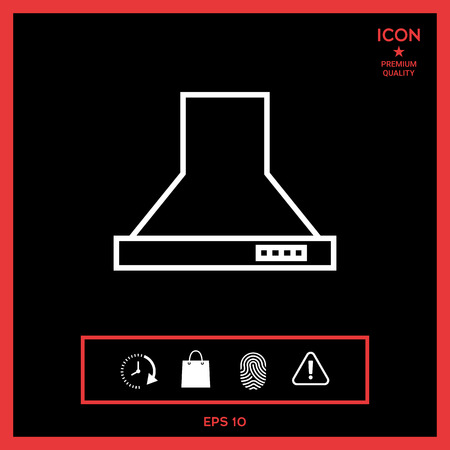 Kitchen hood linear iconのイラスト素材