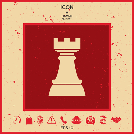 Chess Rook. Strategy iconのイラスト素材