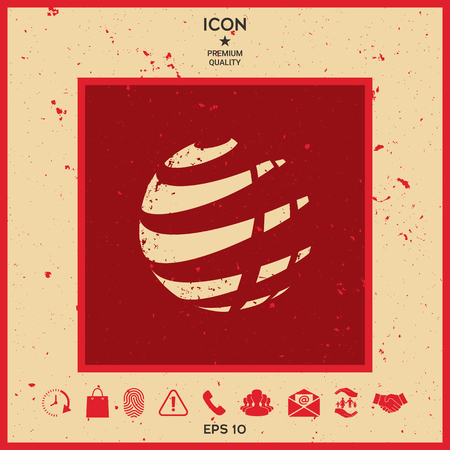 Earth logo with grunge effectのイラスト素材