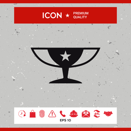 Awards Champions Cup icon with starのイラスト素材