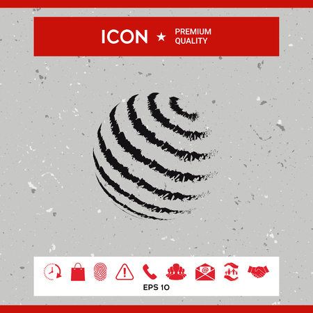 Earth logo design - textured stripesのイラスト素材