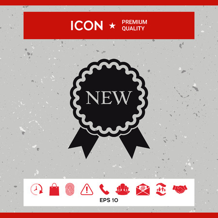 New offer icon with ribbonsのイラスト素材
