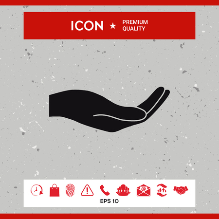 Open hand iconのイラスト素材