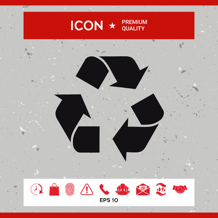 Recycle sign isolated on white background. Environment iconのイラスト素材