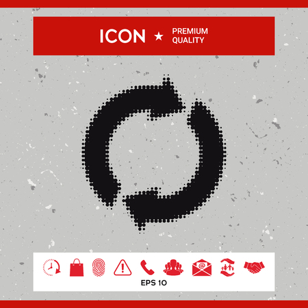 Reset arrows halftone logoのイラスト素材