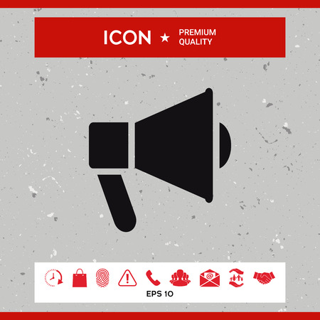 Speaker, bullhorn iconのイラスト素材