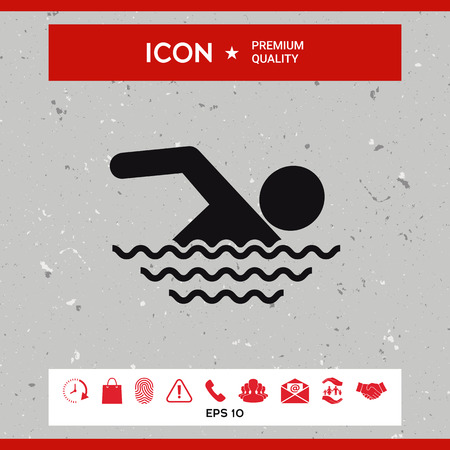 Swim iconのイラスト素材
