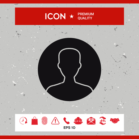 Symbol of User icon in circle. Profile Icon.のイラスト素材