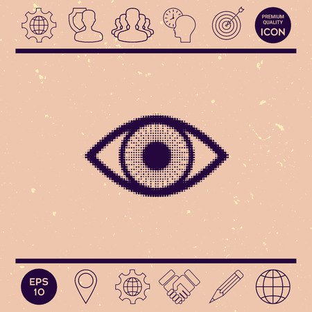 Eye - halftone logoのイラスト素材