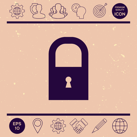 Lock iconのイラスト素材