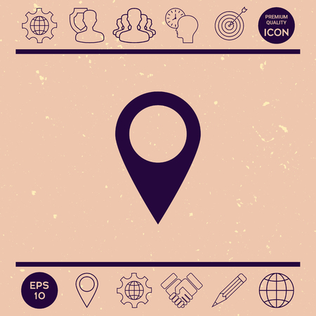 Map pointer iconのイラスト素材