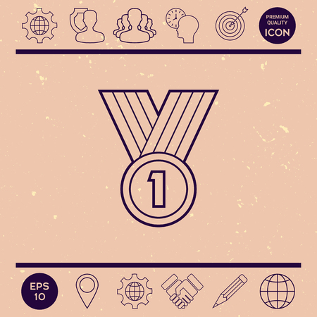 Medal line Iconのイラスト素材