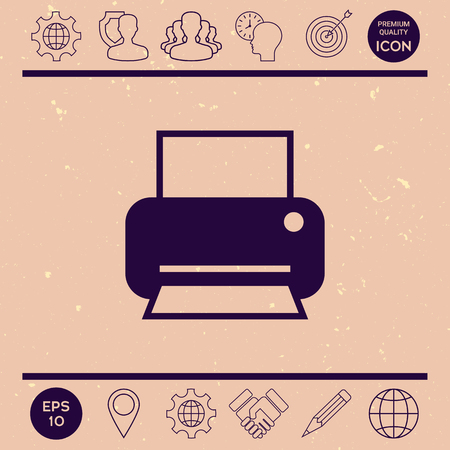 Print icon for webのイラスト素材