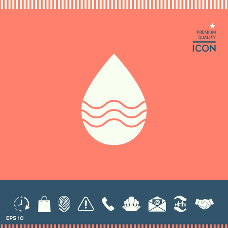 Drop icon with wavesのイラスト素材