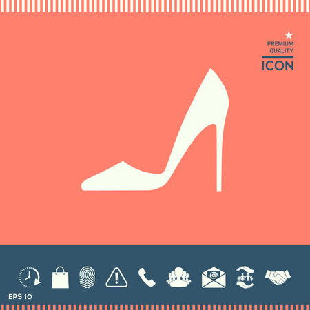Elegant womens shoe. Menu item in the web designのイラスト素材
