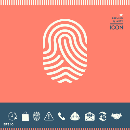 Fingerprint. Scanned finger icon vector illustration.のイラスト素材