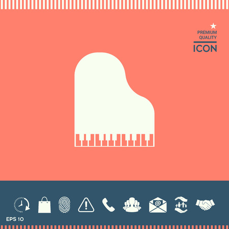 Grand piano icon vector illustration.のイラスト素材
