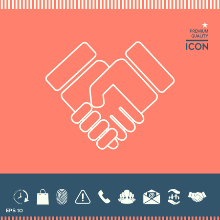 Handshake symbol icon vector illustration.のイラスト素材
