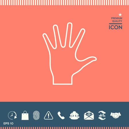 Helping hand - line iconのイラスト素材