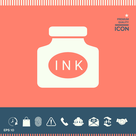 Ink bottle icon vector illustration.のイラスト素材