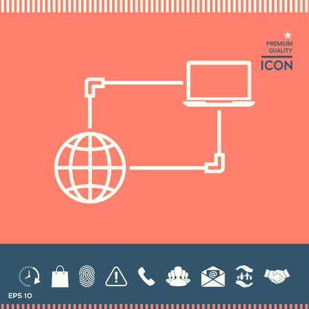 Internet connection, Data Exchange, Transfer Concept  Iconのイラスト素材