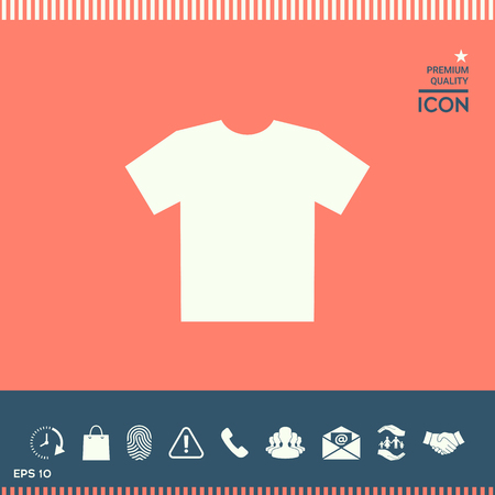 Mens T-shirt icon , the silhouette. Menu item in the web designのイラスト素材