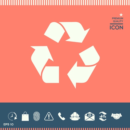 Recycle sign isolated on white background. Environment iconのイラスト素材