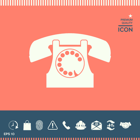 Retro telephone symbolのイラスト素材