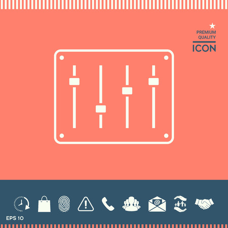 Sound mixer console iconのイラスト素材