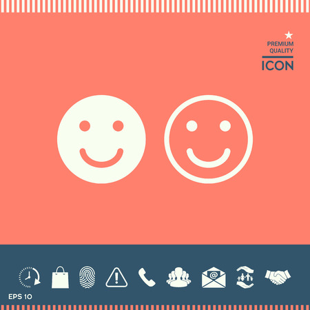 A Smile Icon. Happy face symbol for your web site design on plain background.のイラスト素材