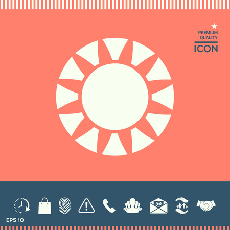 Sun icon on plain background.のイラスト素材