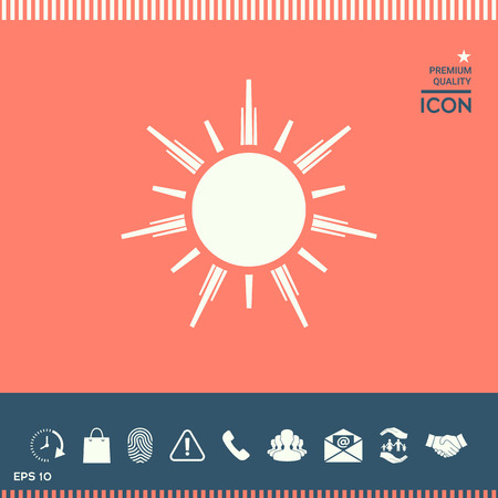 Sun icon on plain background.のイラスト素材