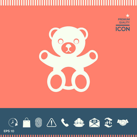 Teddy bear iconのイラスト素材