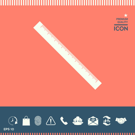 The long ruler iconのイラスト素材