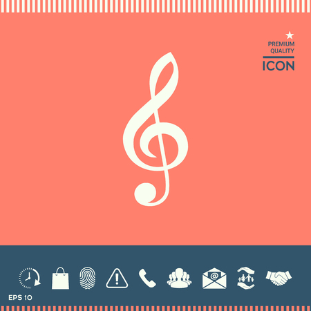 Treble clef iconのイラスト素材